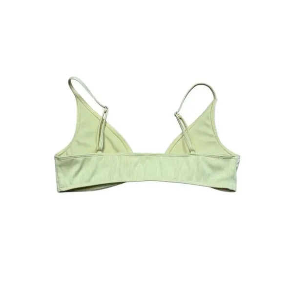 LA Hearts Pacsun yellow ribbed knotted bikini top medium - Image 3
