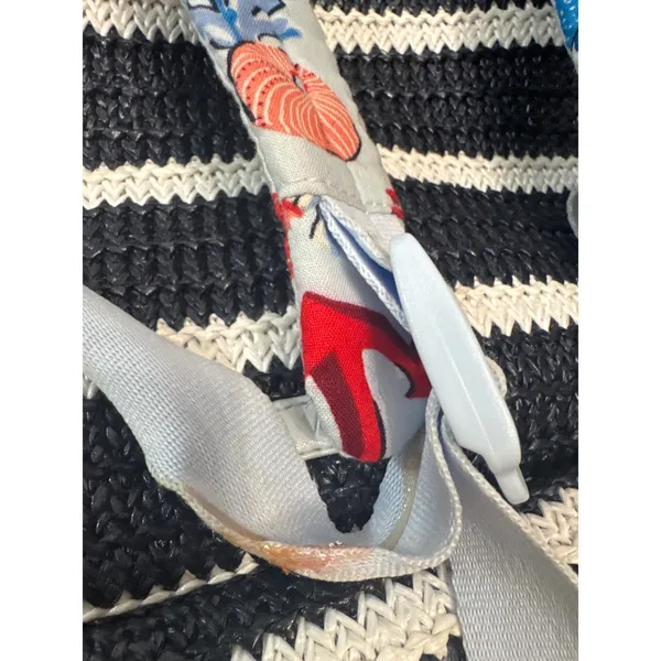 Vera Bradley‎ Straw Mini Backpack Anchors Aweigh Beachy Nautical Zip - Image 3