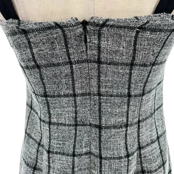 NBD‎ Bynes Mini Dress Gray Black Plaid Sleeveless Size Small - Image 10