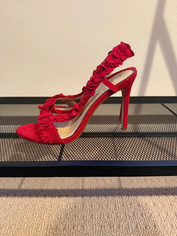 Jessica Simpson Rose Jessin Red Muse Open Toe Heels - Image 2