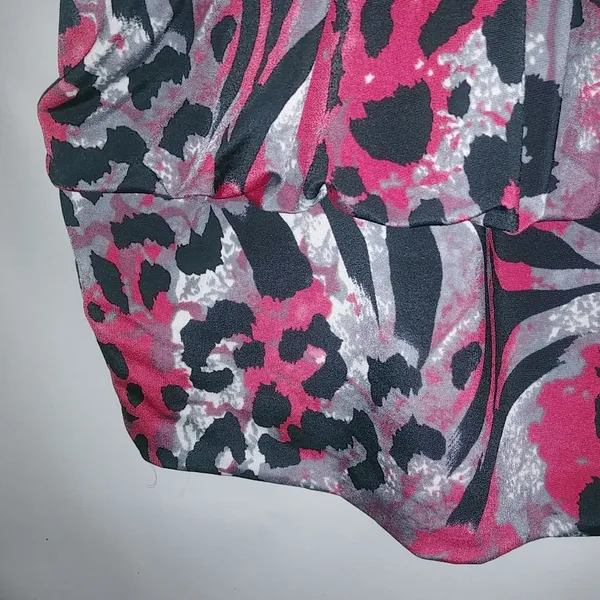 Wet Seal S Black Pink Leopard Bubble Top - Image 10