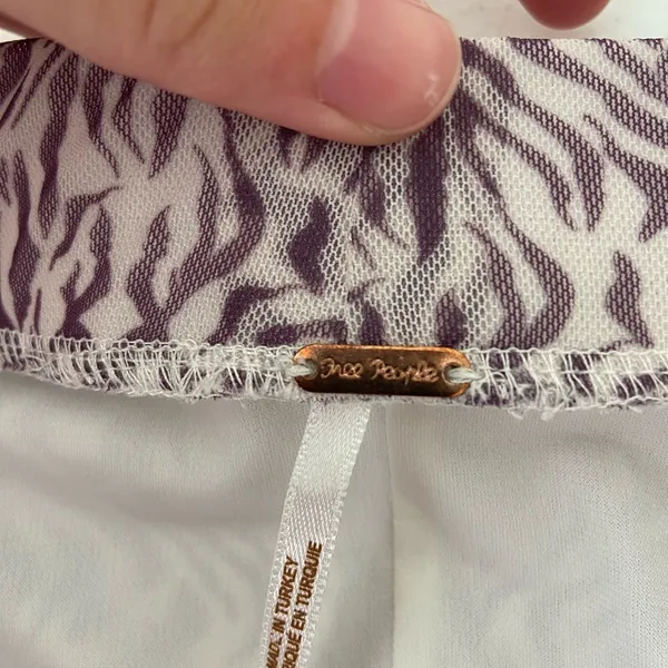 NWOT | Free People women’s Romi lavender mesh ruched zebra ruffle‎ skirt medium - Image 7