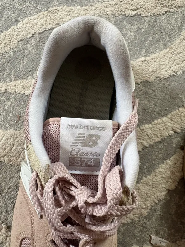 Women’s new balance classic 574 pink sneakers 8 - Image 5