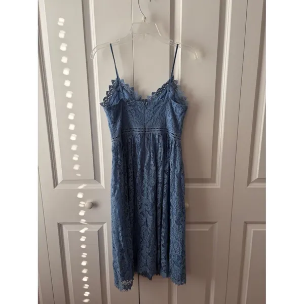Altar'd State Blue Lace Spaghetti Strap Midi Dress Women's Size Medium Cottage - Image 4