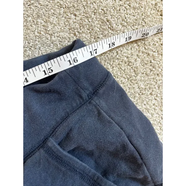 L.L. Bean Sweatpants Large Navy Blue Wide Leg Drawstring Loungewear 275705 - Image 6