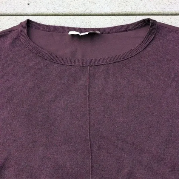 LOFT Mixed Media Sweater | Loft Maroon Mixed Media Sweater - Image 7