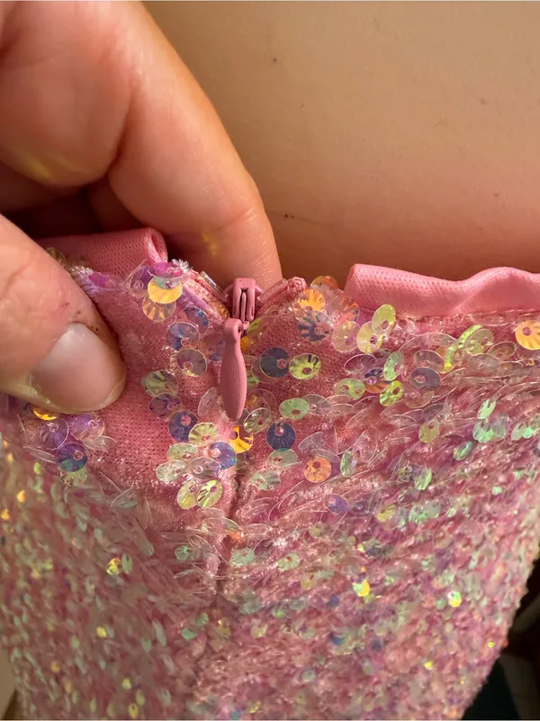 Lulu’s Pink Sequin Spaghetti-Strap Mini Dress - Image 3