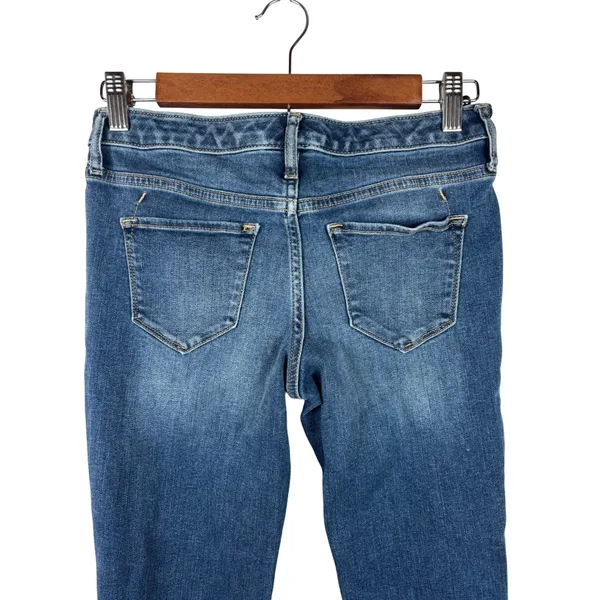 Mossimo Skinny Boot Jeans Women Size 2 Blue Mid Rise Distressed Ripped Knee Y2K‎ - Image 6