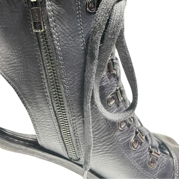 Free People City Of Lights EU 39 US 9 Booties Lace Up Ankle Boots NEW Dark Blue - Image 11