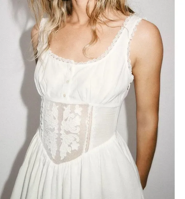 ZARA White Mini Dress - Image 6