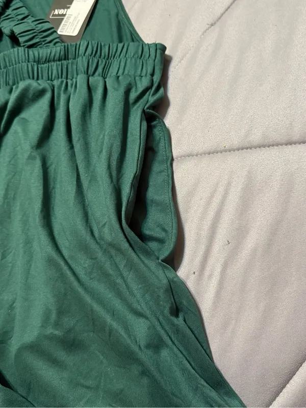 Kohl's Maternity Romper Green Pocket Stretch Jumpsuit NWT - Image 8