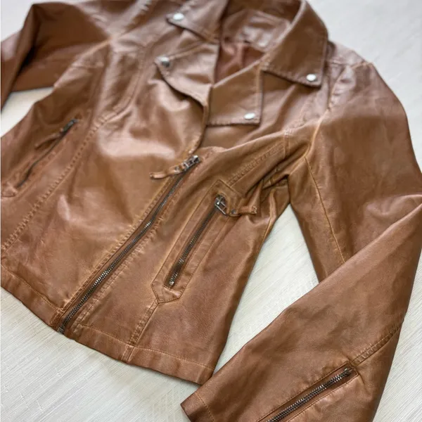 Max Studio Faux Leather Moto Jacket - Image 2