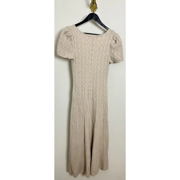 FREE PEOPLE Madsen Midi Dress in Oatmilk Size Large - Image 8