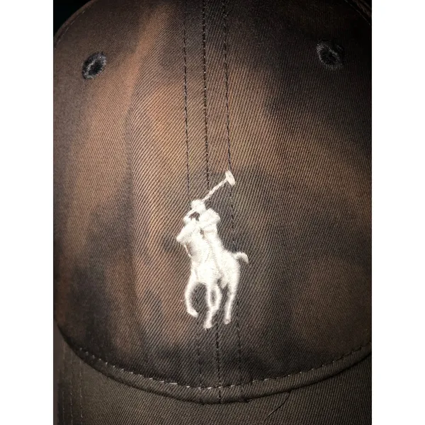 Ralph Lauren Polo Custom Dyed Baseball Cap Bleach Wash Camo Grunge Y2K Unisex - Image 3