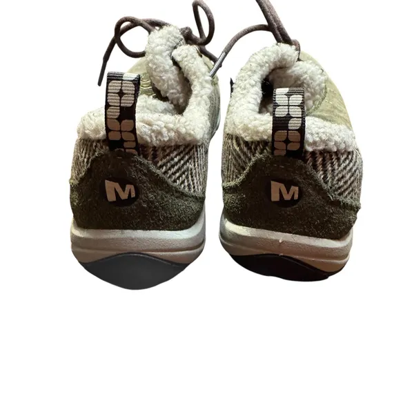 Merrell Shoes Womens‎ Size 8 Dark Olive Ivory Faux Fur Lined Hiking Winter Boots - Image 8