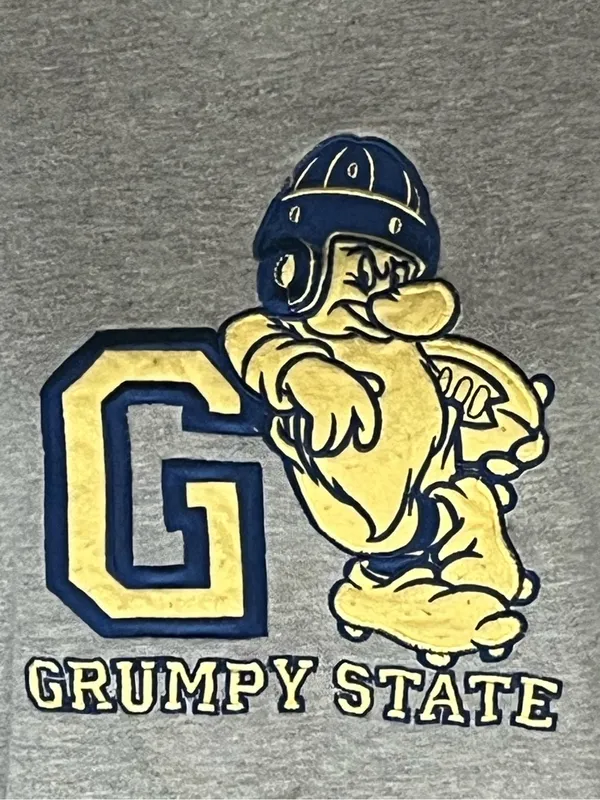 Disney Grumpy State University Vintage Graphic Crewneck Sweatshirt Medium - Image 2