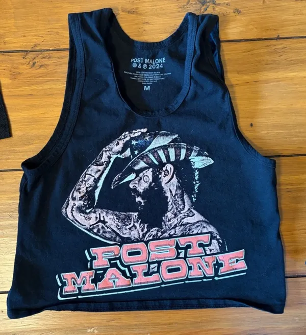 Post Malone Tank Black Size M - Image 2