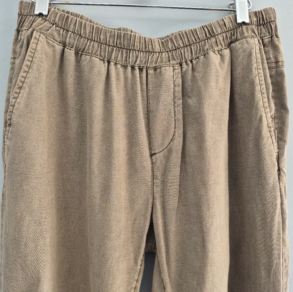 Roots Canada Hemp Jogger summer pull lounge on jogger zipper bottom Pants Medium - Image 3