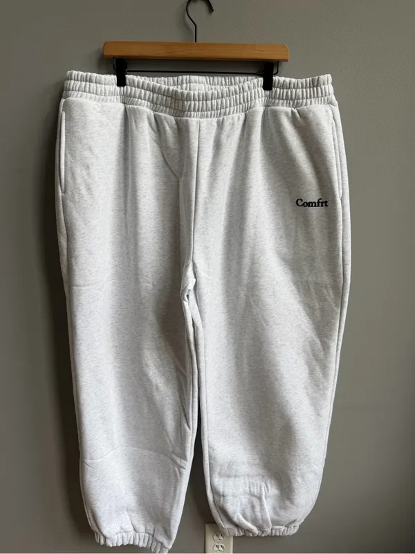 Comfrt Cloud Heather Gray Sweatpants Joggers Embroidered Logo Women Size 3X Plus - Image 6