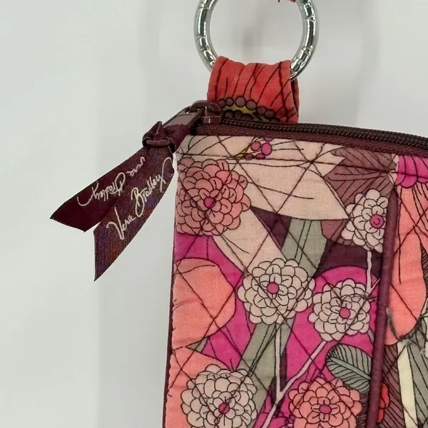 Vera Bradley Bohemian Blooms Floral Quilted Cotton Crossbody‎ Bag Pink Plum - Image 5