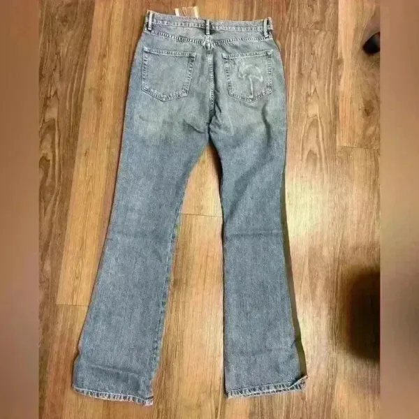 Sandrine Rose Revolve The Bardot Denim Jeans Western Wide Flare Pants Retro - Image 3