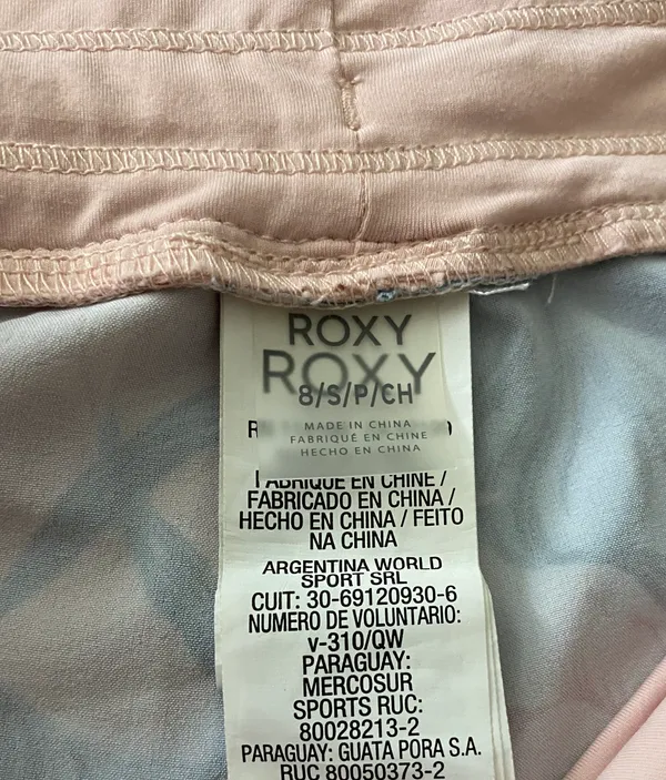 Roxy Pink and blue shorts, drawstring waist, excellent condition, size small Measurements: Waist: side to side 13-14 inches Rise: 9 inches Inseam: 2 inches - Image 6