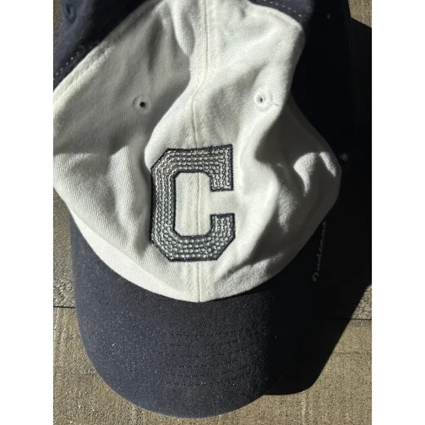 Genuine Merchandise Women's Navy Blue White "C" Indians Baseball Cap - Image 2