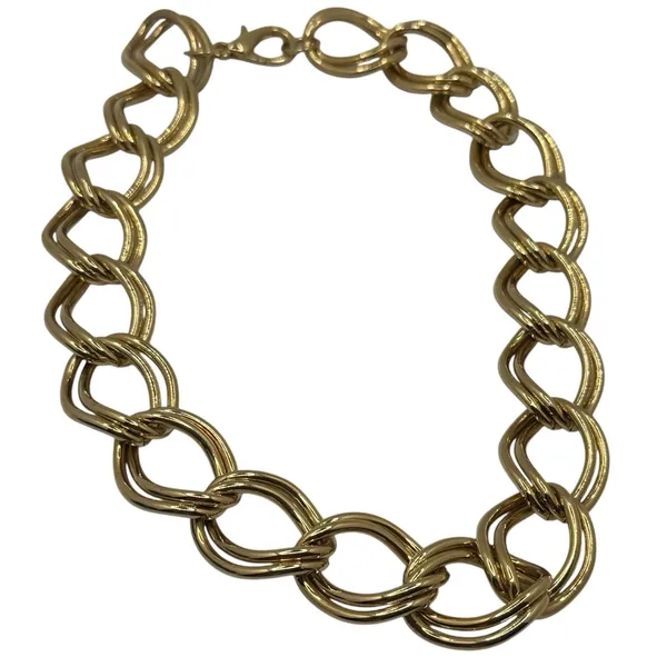 Unbranded Chunky Double Link Collar Necklace‎ Toggle Clasp Maximalist Mob Wife - Image 3