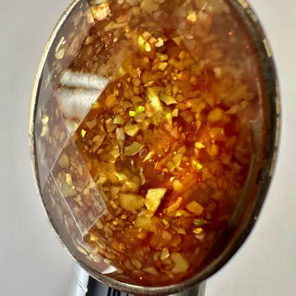Gold tone amber tone cocktail ring Gold - Image 8