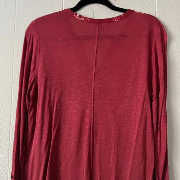 Vintage Lucky Brand Womens Floral Top Large Y2K Grunge Boho Indie Stretch Casual - Image 8