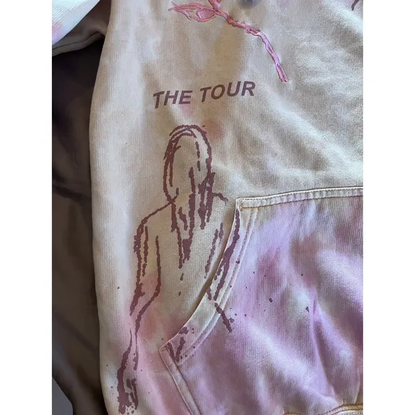 Shawn Mendes The Tour Concert Sketch II Tye Die Hoodie Size Medium Very Soft - Image 6