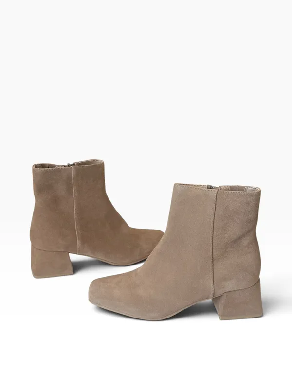 BLONDO Lizzy Waterproof Square Toe Block Heel Bootie Taupe Suede Size 9 NEW - Image 2