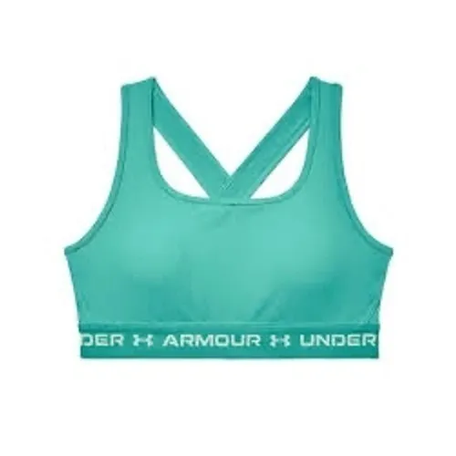 Under Armour EUC XS Crossback Sports Bra Racerback Teal Workout Gym Med Support - Image 2