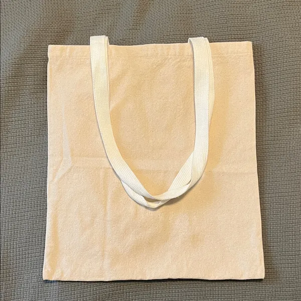 Outdoor Voices Beige Tote with Blue Text - Image 2