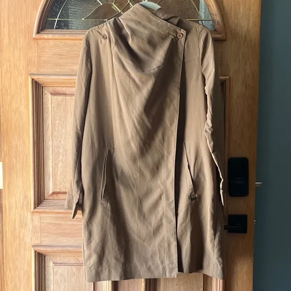 RVCA Tan Hooded Duster; Modal Jacket - Image 2