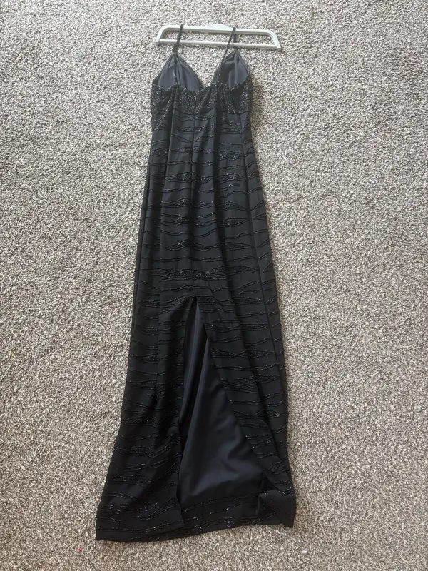 Vintage Lillie Rubin beaded black dress - Image 2
