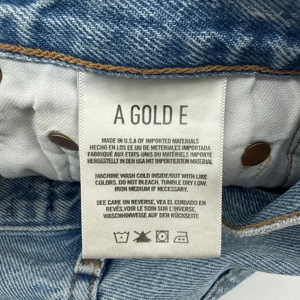 AGOLDE Riley High Rise Straight Crop Jeans Light‎ Wash Distressed 23 A056B-811 - Image 9