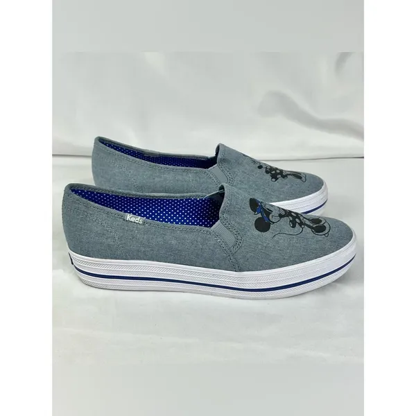 Minnie Mouse Keds Sneakers Blue Chambray Triple Decker Sz 10 Disney Slip-On - Image 2