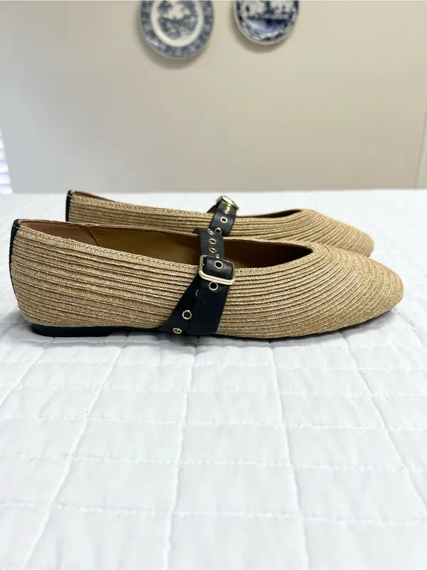 Madewell The Remy Mary Jane Flat in Natural Multi Size 8.5 - Image 5