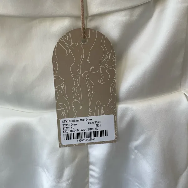 NWT Meshki White Satin Mini Eileen Dress - Image 6
