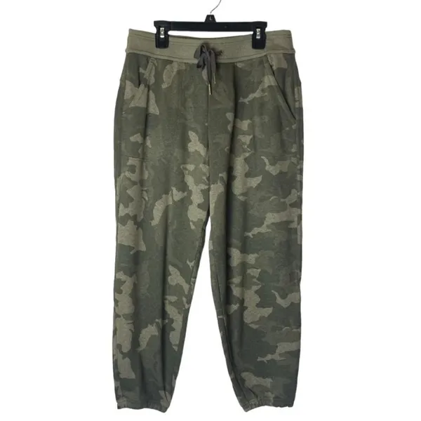 Prana Sage Green Camo Hemp‎ Blend Cozy Up Ankle Pants Joggers Size XS - Image 3