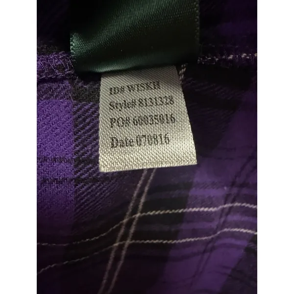 Lauren Ralph Lauren Nightgown Womens Large Plaid Flannel Crest Sleepshirt - Image 6