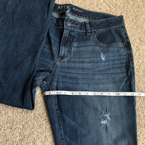 NWT Apt. 9 Women’s Boyfriend Jeans Modern Blue Denim Pants Straight Leg Size 14 - Image 10