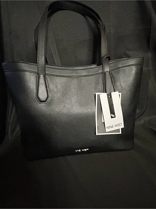 Nine West Black Tote Bag 3 PC Set NWT - Image 2