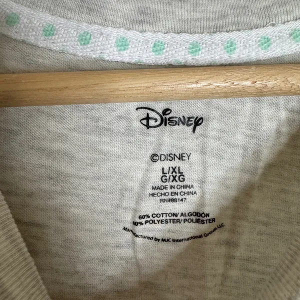 Disney Women's Tinker Bell Graphic T-Shirt Gray L/XL - Image 4