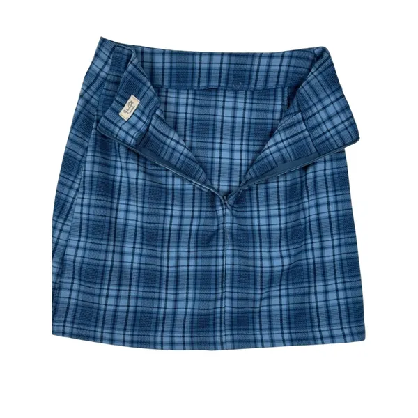 John Galt Blue Plaid Cara Mini Skirt Brandy Melville Preppy‎ Y2K - Image 4