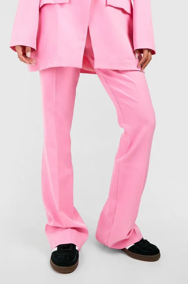 Boohoo NWT Pleat Front Tailored Trousers Candy Pink - Image 5