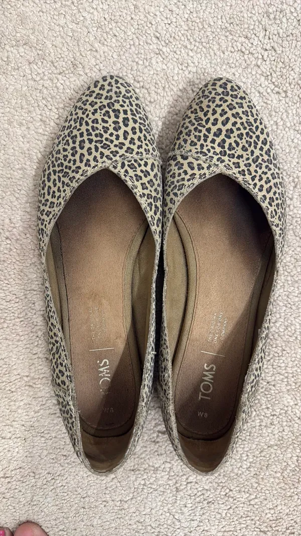 Toms Women’s Flats Suede Cheetah Jutti Brown Print 8 - Image 3