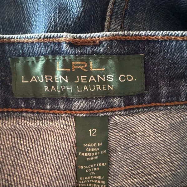 Lauren Ralph Lauren Women Size 12 Medium Wash Classic Straight Leg Denim‎ Jeans - Image 7