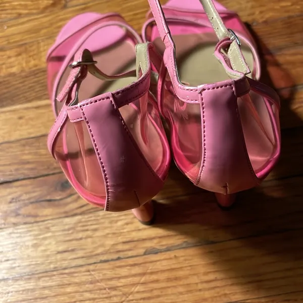 Bellini Katia pink ankle straps 3 inch heels with clear pink details - Image 6